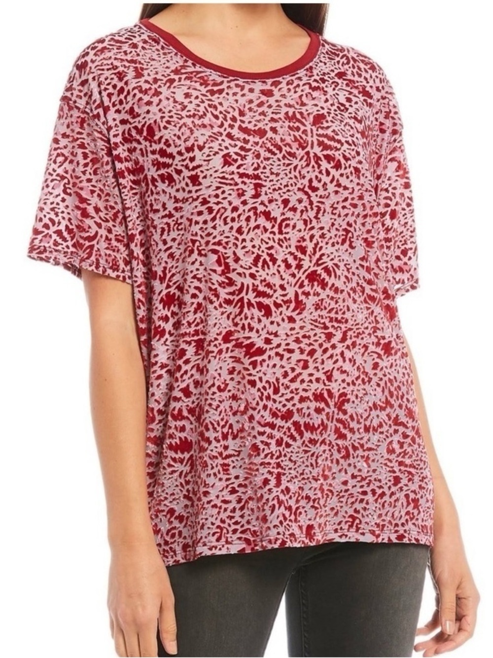 Women’s We the Free by Free People Velvet Teddy Burnout T-Shirt | Patterned | MD